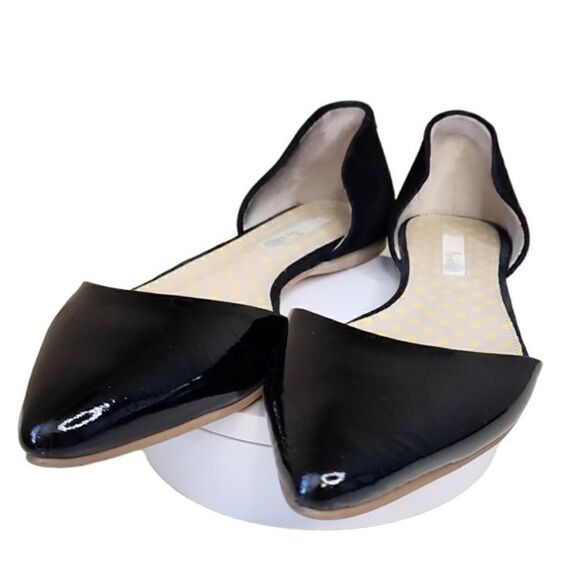 Boden- Women’s D’Orsay Cleo Black Patent Mixed Media Leather Flats, Size 38/ 7.5 - Picture 5 of 15